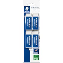 STAEDTLER Soft 526 50 BK2D. Gomas de borrar de color blanco. Blíster con dos unidades