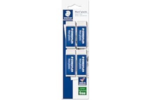 Staedtler Mars Plastic - Gomme da Cancellare, Set Cancelleria Scuola Università Ufficio e Cartoleria, Gomma da Cancellare Ideale per Materiale Scolastico e Cose per la Scuola, Cancella Facilmente 4 Pz