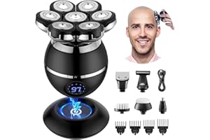 ETENTOUS Head Shavers for Men, 2024 Upgraded Head Shavers for Bald Men, IPX6 Waterproof Head Shaver, LED Display, Rechargeable Mens Head Shaver