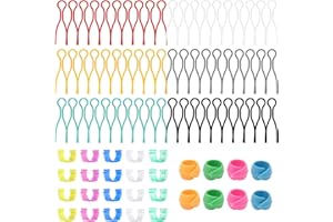 UTMACH 88 Piezas Abrazaderas para Bobinas de Hilo Clips para Bobina de Plástico Soporte para Bobinas de Hilo Clips de Bobinas Colorido para Carretes de Hilo de Costura y Bordado