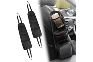 PETGLIMMER 2 Pezzi Organizer Bambino per Lato Sedile Auto, Borsa Universale con 3 Tasche, Adatto a tutti i veicoli, Pieghevole Organizer Auto per Lato Sedile, Tasca Portaoggetti Organizzatore Anteriori
