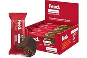 FEED. SMARTFOOD Feed. | Barre-repas double chocolat | Substitut de repas complet, équilibré et pratique | Sans gluten & vegan | 6 barres protéinées de 100g