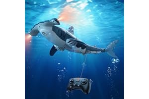 fygurso Remote Control Shark Toys High Simulation, Summer Water Toys for Kids, for Boys Ages 6+, Party Fun Games for Pool & Bath (Blue)