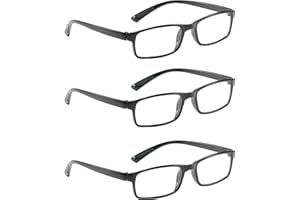NRDIK PROFLEX SpareSpecs Reading Glasses (value 3 pack) - lightweight, impact & scratch resistant, bendy, flexible, anti-slip, unisex (mens + womens) +1.0, 1.5, 2.0, 2.5, 3.0, 3.5, 4.0 - (classic)