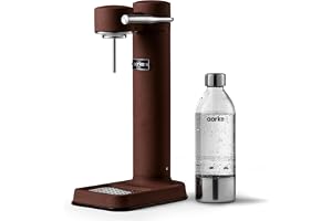 Aarke Carbonator 3 Kolsyremaskin, hölje i rostfritt stål, kolsyreapparat för vatten, inkl. BPA-fri PET-flaska, kompatibel med