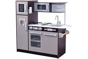 KidKraft 53260 Uptown Espresso Verwile kuchnia do zabawy, wykonana z drewna, kolory espresso