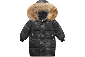 amropi Bambini Ragazze Cappotto con Cappuccio Imbottiti Inverno Parka Giacca per 2-10 Anni