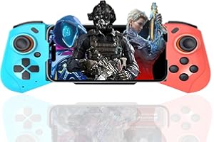 MFi Wireless Game Controller, Megadream iOS Mobile Gamepad Joystick für Phone 13, 13 Mini, 13 Pro Max, 12, 12 Pro, Pro Max, XR, XS Max, 11 Pro, 11 Pro Max, Direct Play (Blau + Rot)