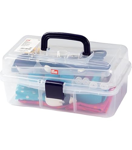 Prym 612069 Cesta de costura, algodón, arena, 32 x 20,5 x 21 cm Prym 612069 Cesta de costura, algodón, arena, 32 x 20,5 x 21 cm
