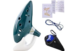 WSNDM Okarinas, 12 Loch Alto C Legende von Zelda Okarina, mit Schutztasche, Halterung, Umhängeband und Liedblatt, für Anfänger geeignet und Liebhaber von Musikinstrumenten (Grün)