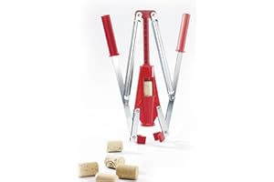 Rigamonti Happy Cork. Tappatrice a pinza con morsetti per tappi di sughero. Morsetti con gommini antiscivolo e sistema di bloccaggio per il collo della bottiglia. Per uso casalingo e professionale.