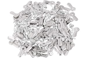 Milisten 100 stücke rahmen bild drehknopf bilderrahmen befestigungen und 100 stücke schrauben für hängende bilder fotos zeichnung (silber)