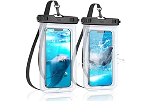 YOSH wasserdichte Handyhülle [2 Stück], 7,0 Zoll IPX8 Unterwasser Handyhülle, Wasserfeste Handytasche für iPhone 17 16 15 14 13 12 11 Pro Max XS Samsung S25 S24 S23 Ultra A55 Xiaomi- Kristallklar