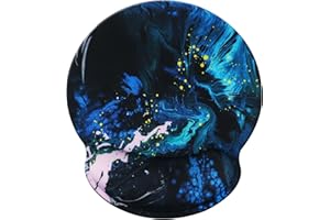 HOSIMOLN Tapis de souris Support de repose-poignet,tapis de repose-poignet antidérapant pour soulagement de la douleur Tapis de souris ergonomique en mousse à mémoire de forme pour bureau/joueur25x23 Splash024