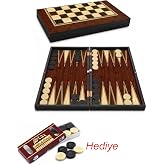 Star Tavla Platin Ceviz B&uuml;y&uuml;k Boy ve Yedek Tavla Pulu Hediyeli (2 Paket Pul) 12 mm MDF Kasa, Parlak Selefon Kaplama, &Ccedil;izilmey