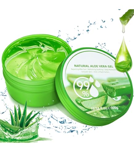 Aloe Vera Gel 99% Rein, 300ml Aloe Vera Gel Bio fr Gesicht, Ideal fr  Sonnenbrand Reparieren, trockene strapazierte Empfindliche Haut - fr  Gesicht, Haare und Krper, After Sun Lotion : Amazon.de: Kosmetik