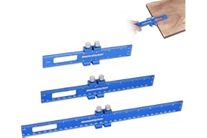 Woodworking Ruler Set,maxant Woodworking Tools Ruler 6/8/12inch Aluminum Alloy Scribing Rulerwith Inch and Metric Pocket Ruler Carpentry Tools Ruler T-Type Scribing Ruler for Woodworking (Blue)