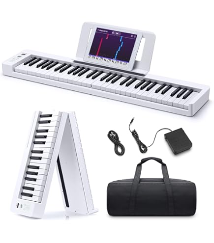 TERENCE Piano met 88 toetsen opvouwbaar pianotoetsenbord met 1800 mAh