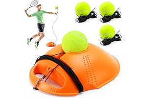 LPZMPZ Tennis Trainer Tennis Alone Play Trainer Baseboard Set with 3 Rebound Balls, Tennis Practice Device, Self-taught Tennis Trainer Set, for Players Beginners