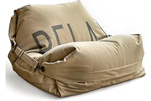 Aiire Sillón Puff Gigante de Diseño - [180x140] Sofa Puf con Relleno Incluido XXL - Bean Bag Chair Salon para Jóvenes y Adultos Moderno - Lavable y Desenfundable - Cojin de Suelo Grande Relax Beige