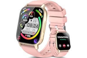 AYCY Smartwatch Donna con Effettua o Risposta Chiamate, 1.85" Orologio Smartwatch, Contapassi Sonno Cardiofrequenzimetro, 112 modalità Sportive, IP68 Smart Watch per Android iOS, Rosa