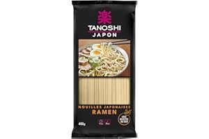 TANOSHI - Ramen à Cuire - Nouilles Japonaises - Pour 4 Personnes - Préparation en 4 min - 400 g
