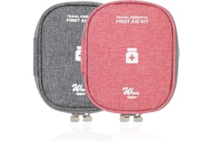 CPYJW 2 Pezzi Kit Pronto Soccorso da Viaggio,Primo Soccorso Vuota Piccola Borsa Porta Medicine Mini Kit di Pronto Soccorso Kit di Pronto Soccorso Stoccaggio della Medicina per Casa Ufficio Esterno