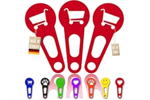 ONAIR 3 gettoni per il carrello della spesa, rimovibili immediatamente come portachiavi; 3 pezzi in un set Sblocca carrello Sblocca carrello (Rosso, Avventura commerciale)