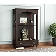 Santosha Decor Wall Mounted, Free Stand, Pooja, Mandir, Sheesham (Rosewood) Solid Wood Home Temple (Wenge Finish)