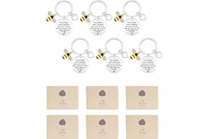 BOCHOI 6 Pezzi Portachiavi Maestra Regalo Maestra Fine Anno Regalo Per Insegnante Regali Insegnanti Regalo Dell'insegnante Della Giornata Dell'insegnante per Educatori Grazie Insegnante di Classe