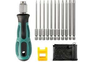 Torx skruvmejsel set magnetisk med hål 1/4 tum torx bit set | med förvaringsväska T6/T7/T8/T9/T10/T15/T20/T25/T27/T30/T40 för sladdlös skruvmejsel stjärnskruvmejsel