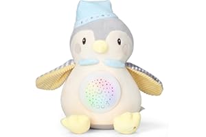 EAQ Baby Sleep Aid Soother with Nursery Decor Night Light Projector, New Baby Gifts with 12 Soothing Sounds,White Noise Machine,Newborn Boy Girl Gifts Age 1 2 3,Baby Essentials for Newborn (Penguin)