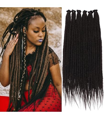 Dreadlock Extension Human Hair 8inch 0.8cm Width Permanent Huamn Hair Loc Extension Can Dyed Bleached Curled Handmade Loc Extension Women Men Kids 20