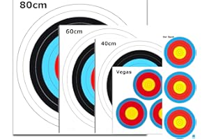 WA ARCHERY WA Bogenschießen Zielscheiben Auflagen Mix - 5 Größen, Inkl. 4 ASES Scheibennägel & est-bogensport Aufkleber, Wetterbeständig