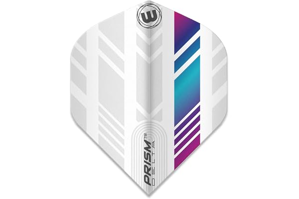 WINMAU Prisma Delta randig design extra tjocka dart-flyg – 1 set per paket (totalt 3 flygningar)
