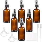 HULAGU 6 Pezzi Flaconi Spray in Vetro Ambrato 50 ml Bottiglie Spray di Vetro Ambra Vuote Bottiglia Flaconi Spray Vuoto Piccol