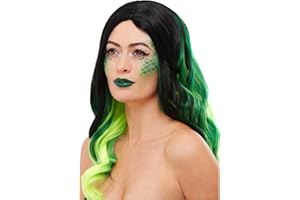 Smiffys Make-Up FX, Reptile Aqua Kit, Green Facepaints, Stencil, Gems, Glitter & Applicators, Cosmetics and Disguises Fancy Dress, Animal Dress Up Cosmetics & Disguises.