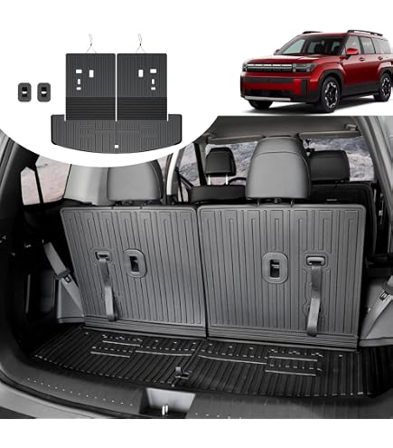 Tapis De Coffre Premium En Caoutchouc Pour Hyundai Santa Fe 2012-2018 - Noir
