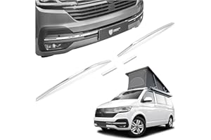 CHROMEMASTER | Compatible con VW T6.1 California 2019-2024 | Moldura del parachoques delantero; Acero inoxidable Pulido | Ajuste Perfecto, Montaje Rápido | Nuevo, Atractivo Aspecto del Vehículo