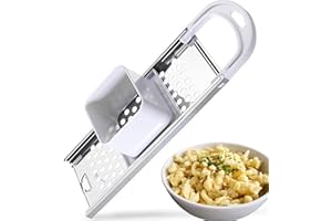 WDEC Stainless Steel Spaetzle Maker, Kitchen Pasta Cooking Tools, with Safety Pusher Dough Scraper Manual Pasta Cooking Tools, with Comfort Grip Handle, 32.5 x 11 x 6.5cm