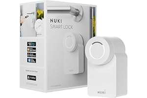 Nuki Smart Lock 3.0 para cilindro de perfil europeo, cerradura de puerta inteligente para acceso sin llave sin necesidad de atornillar ni taladrar, cerradura de puerta electrónica reequipable, color