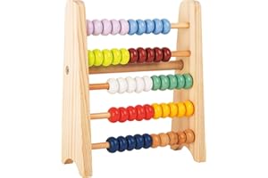 small foot 10848 Boulier de voyage "Educate" en bois, avec 5 rangées de 10 perles chacune à compter, à partir de 6 ans