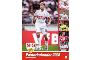 VfB Stuttgart Posterkalender 2026: Die Fußballstars im Poster-Format. Wandkalender mit den besten Spielerfotos des VfB Stuttgart. (Bundesliga Kalender Heye)