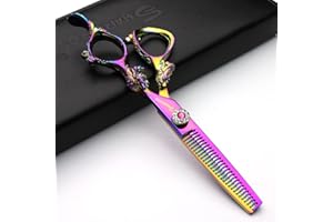 AXEMOORE Forbici da parrucchiere da 6 pollici forbici da parrucchiere lunghe 17,5 cm, realizzate in acciaio inossidabile di alta qualità giapponese, particolarmente adatte per acconciature da parrucchiere