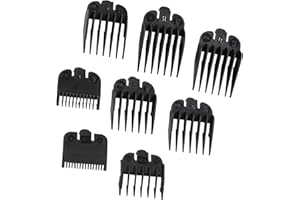 GENERIC 8 PCS Hair Clipper Guards, 8 Sizes Hair Clipper Guards Combs Replacement Hair Clippers Attachment for Most Clippers Trimmers, for Adults, Children, Pets