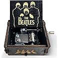 veratwo The Beatles Gifts-Hand Crank Engraved Vintage Wooden Music Box,The Beatles Fans Favorite Collection Gift for Friends and Family Birthday/Christmas/Valentine's Day