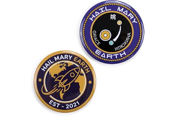 AICase rund nålknapp inspirerad av Project Hail Mary Merch, nål med filmmotiv, accessoarer och merch för skjortor, jackor, outfits, presenter till fans, damer och herrar, för födelsedag och mors dag