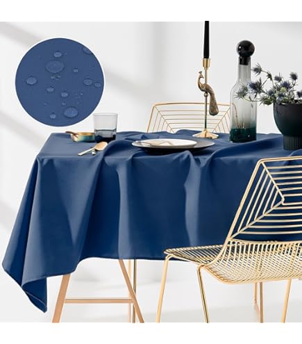 Tafelkleed Ruit Blauw Vierkant, De Witte Lietaer, 160x160cm, 100
