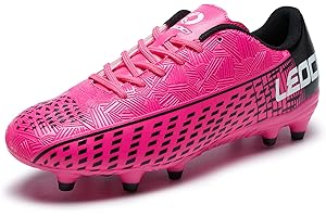 LEOCI Men's Football Shoes Adult Soccer Boots Women's Training Ag/FG Outdoor Unisex Soccer Cleats Astro Firm Rugby Sneakers