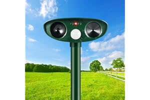 PEHTIY Repulsif Chat Solaire, Répulsif Chat Ultrason Exterieur, Répulsif Ultrason Anti Rongeurs avec Détecteur de Mouvement, Repulsif Chat Exterieur pour Anti Chats Chiens Souris Ratons Animaux de Jardin